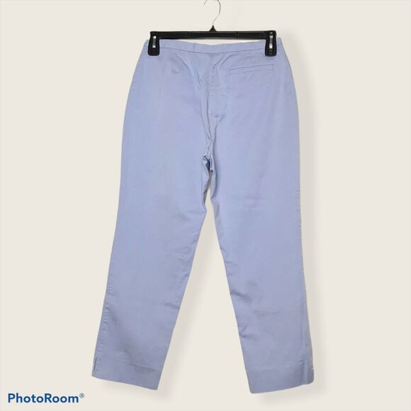 3/$20 NY&CO Women's 10 Chino Capri Pants Periwinkle Blue Career Business Casual - Picture 2 of 8